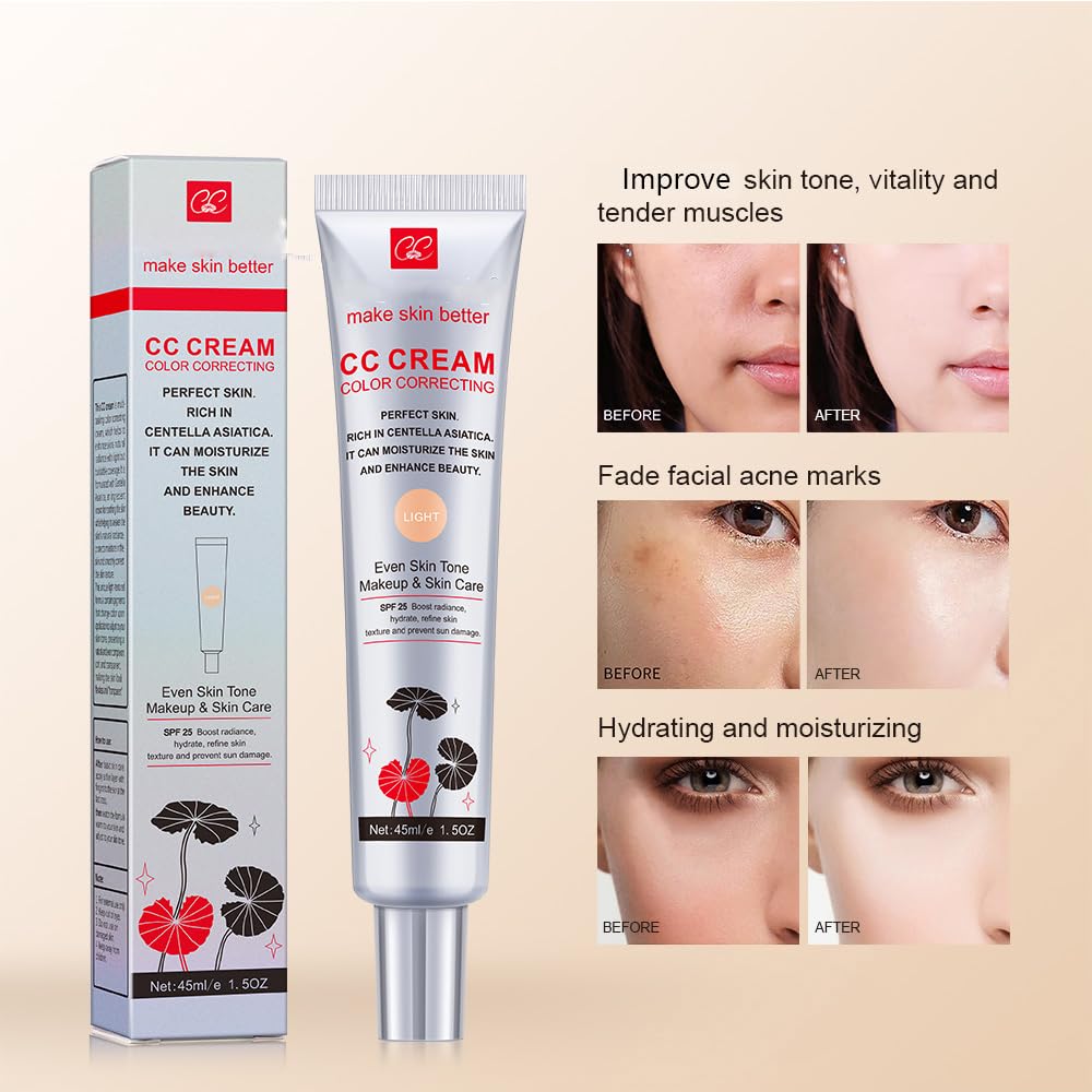 Color Correcting CC Cream with SPF 25 Coverage Lightweight - Fovcos Official Imagery - 7