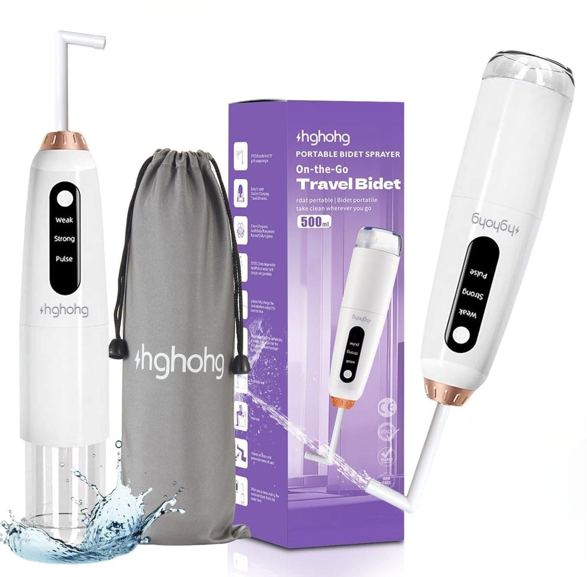 Portable Travel Electric Bidet - HGHOHG Official Imagery - 1