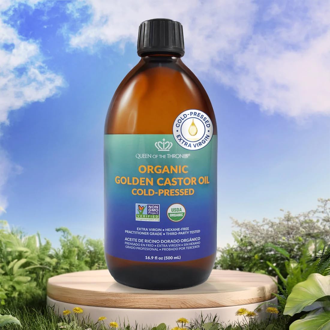 QUEEN OF THE THRONES Organic Golden Castor Oil 16 9 oz 500 - QUEEN OF THE THRONES Official Imagery - 4