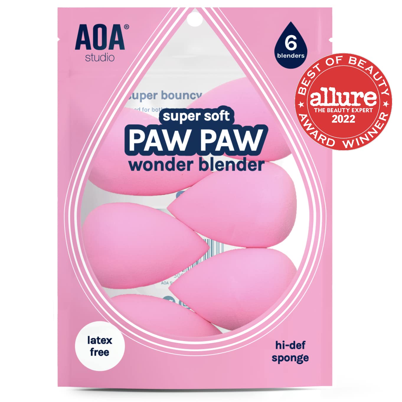 AOA Studio Collection makeup Sponge Set Latex Free and High-de... - AOA STUDIO Official Product View 3