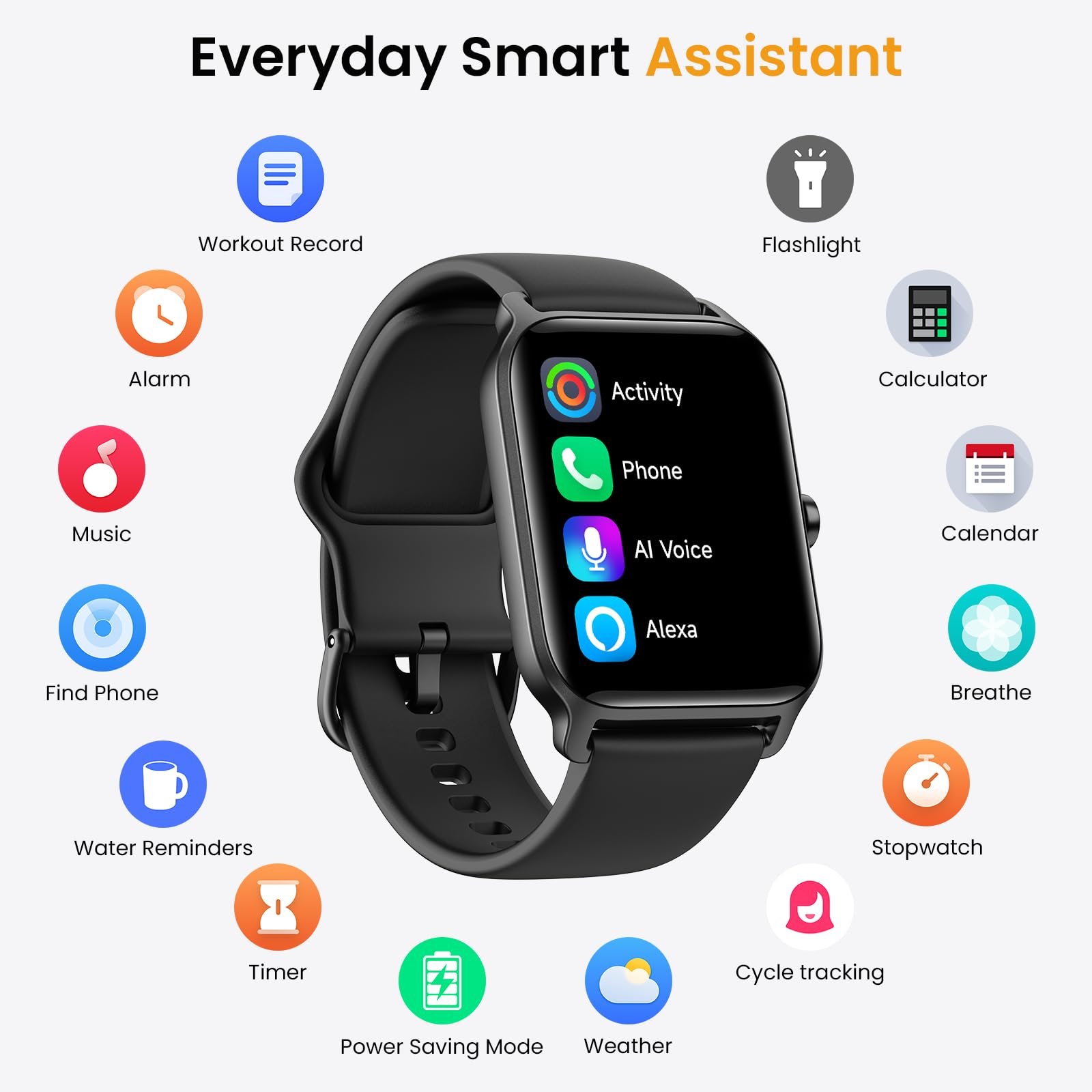Fitpolo Smart Watches for Men Android & iPhone, Alexa Built-in   IP68 - View 8