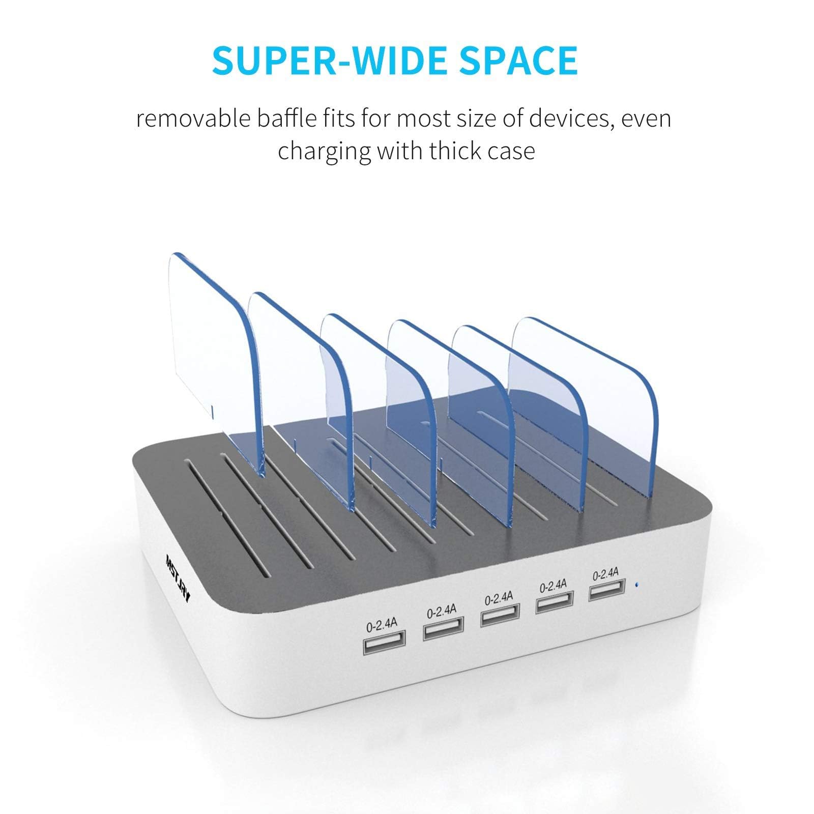 MSTJRY Charging Station for Multiple Devices 5 Port Multi - MSTJRY Official Imagery - 6