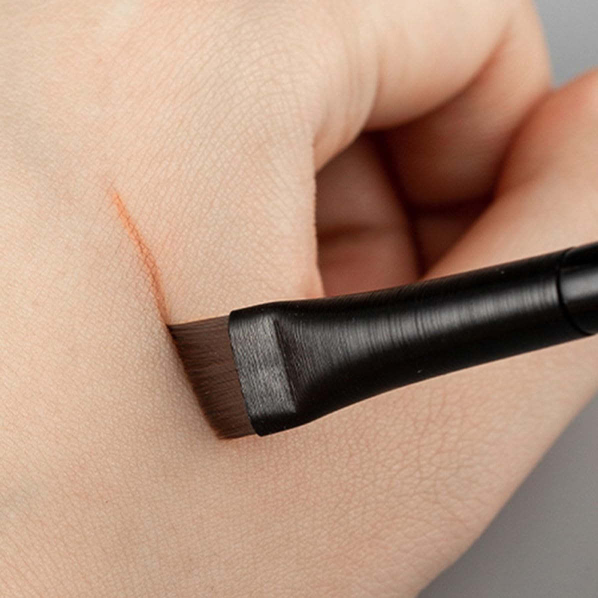 3 Sets Ultra Fine Black Wood Flat Angled Eyeliner Brush Set