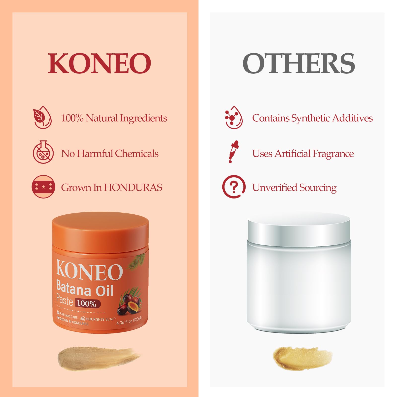 KONEO Hair Growth Cream for 100% Pure Batana Oil - Raw Batana Oil Paste from - KONEO Official Product View 5