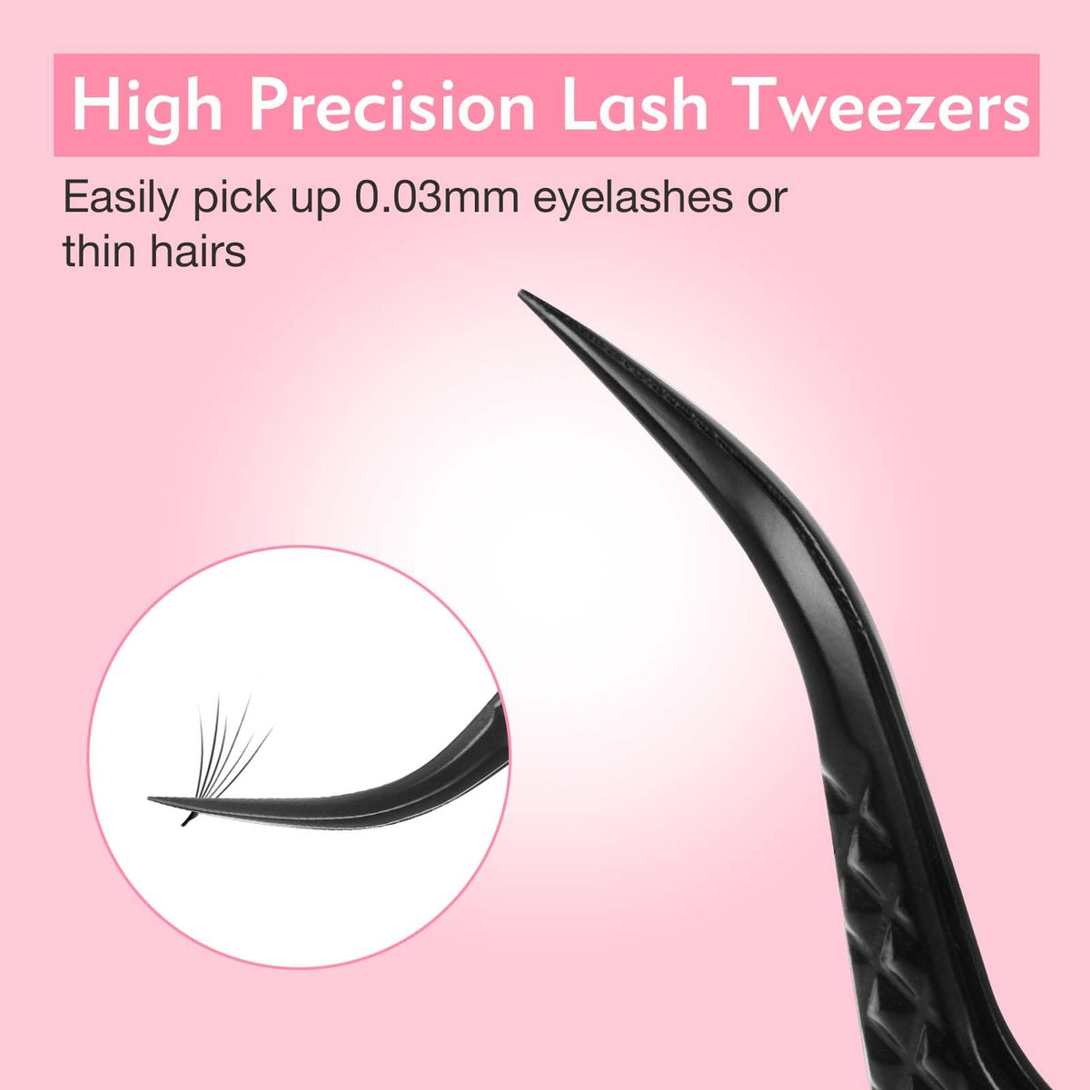 VEYES INC Lash Tweezers for Eyelash Extensions Fiber Tip - VEYES INC Official Imagery - 4