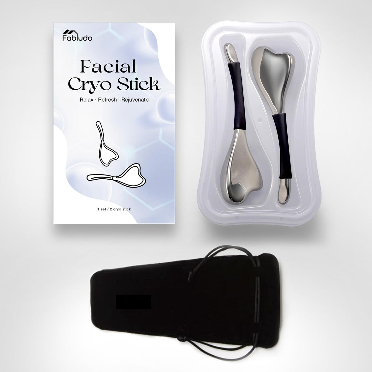 3 in 1 Cryo Gua Sha Facial Tools Ice Roller Globes for Women - Fabludo Official Imagery - 8