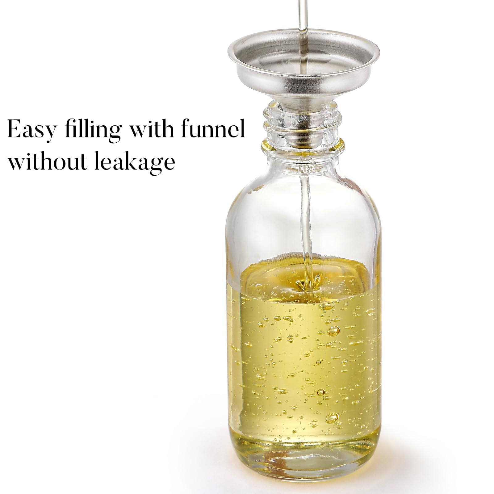 AOZITA 4 Pcs 1 oz Golden Cap Clear Dropper Bottles with 1 - AOZITA Official Product Imagery - 6