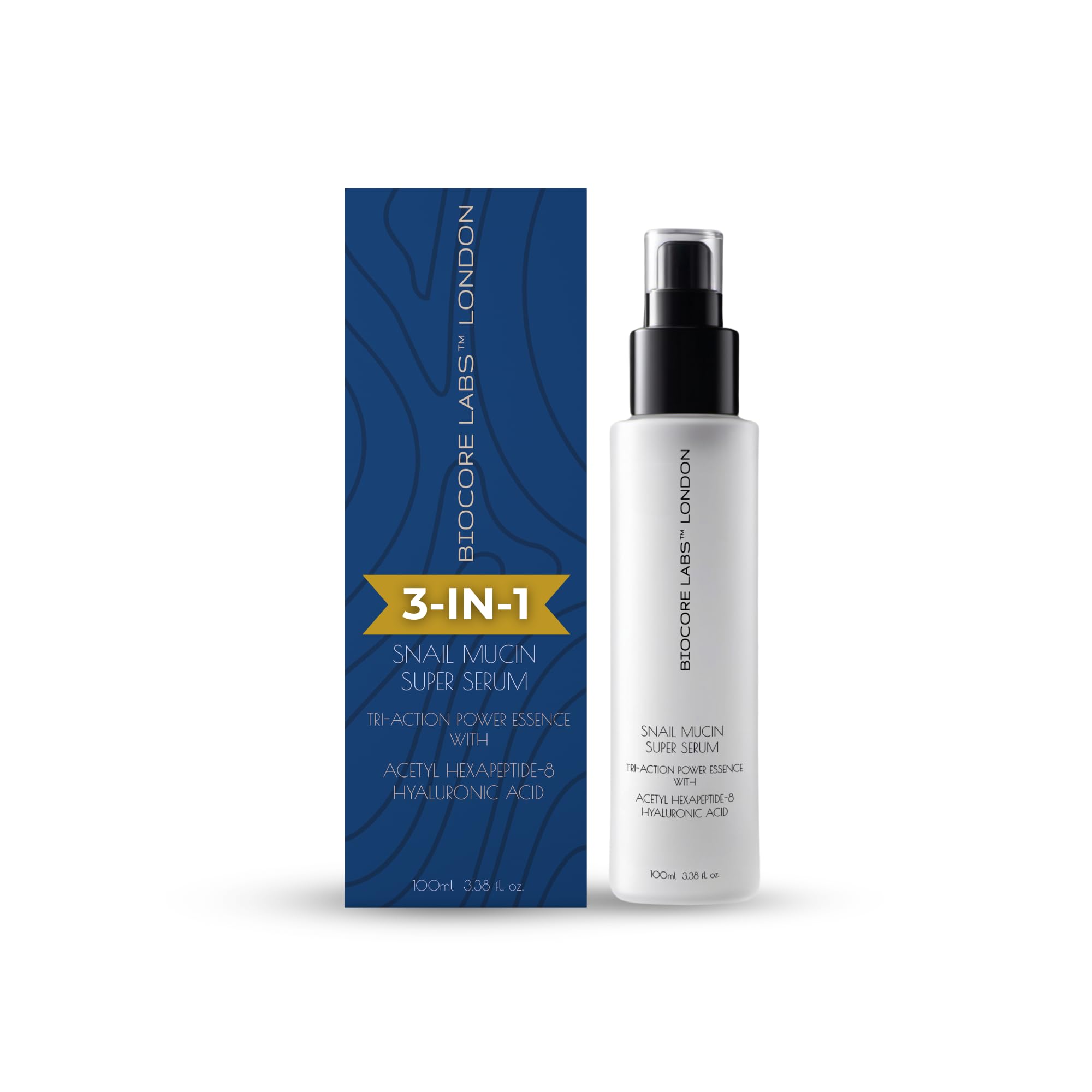 Advanced 3 IN 1 SNAIL MUCIN SUPER SERUM infused with FACELIFT - BIOCORE LABS