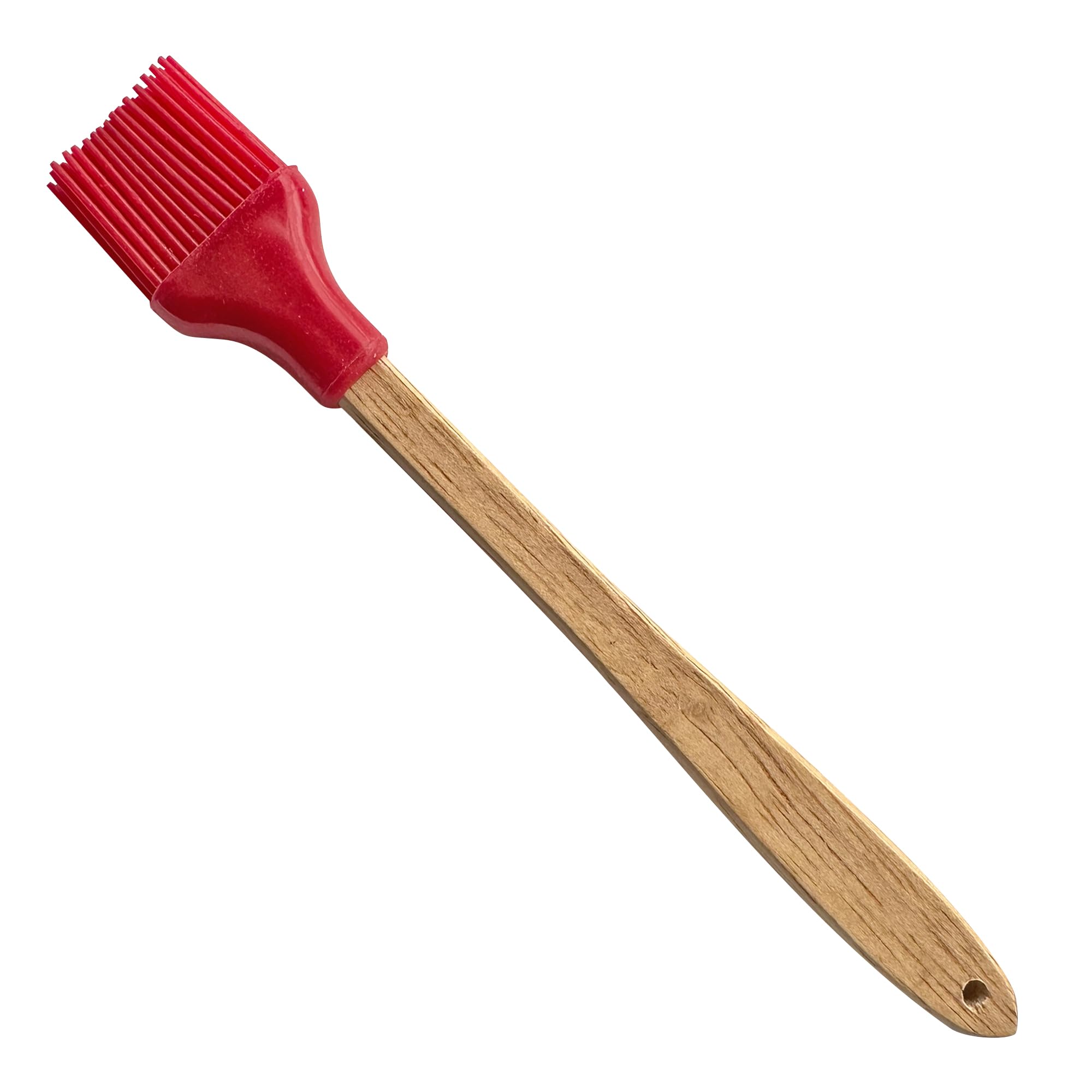 CybrTrayd R&M Silicone with Wood Handle Brush, Red - View 1