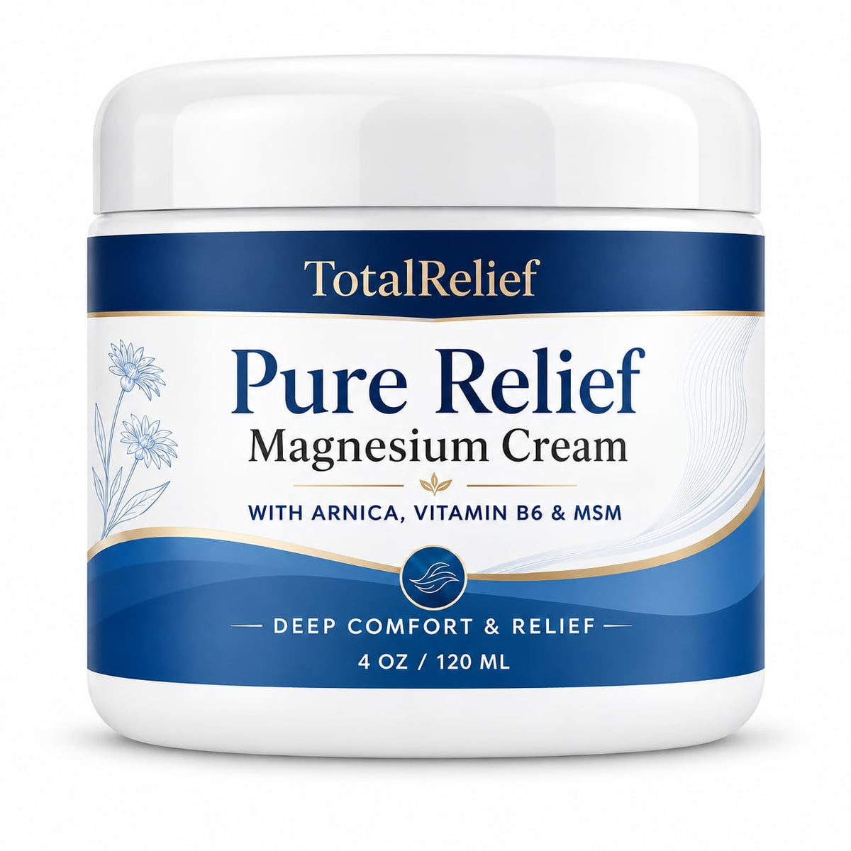 Pure Relief Magnesium Cream Contains Magnesium Msm Arnica - TotalRelief Official Imagery - 2