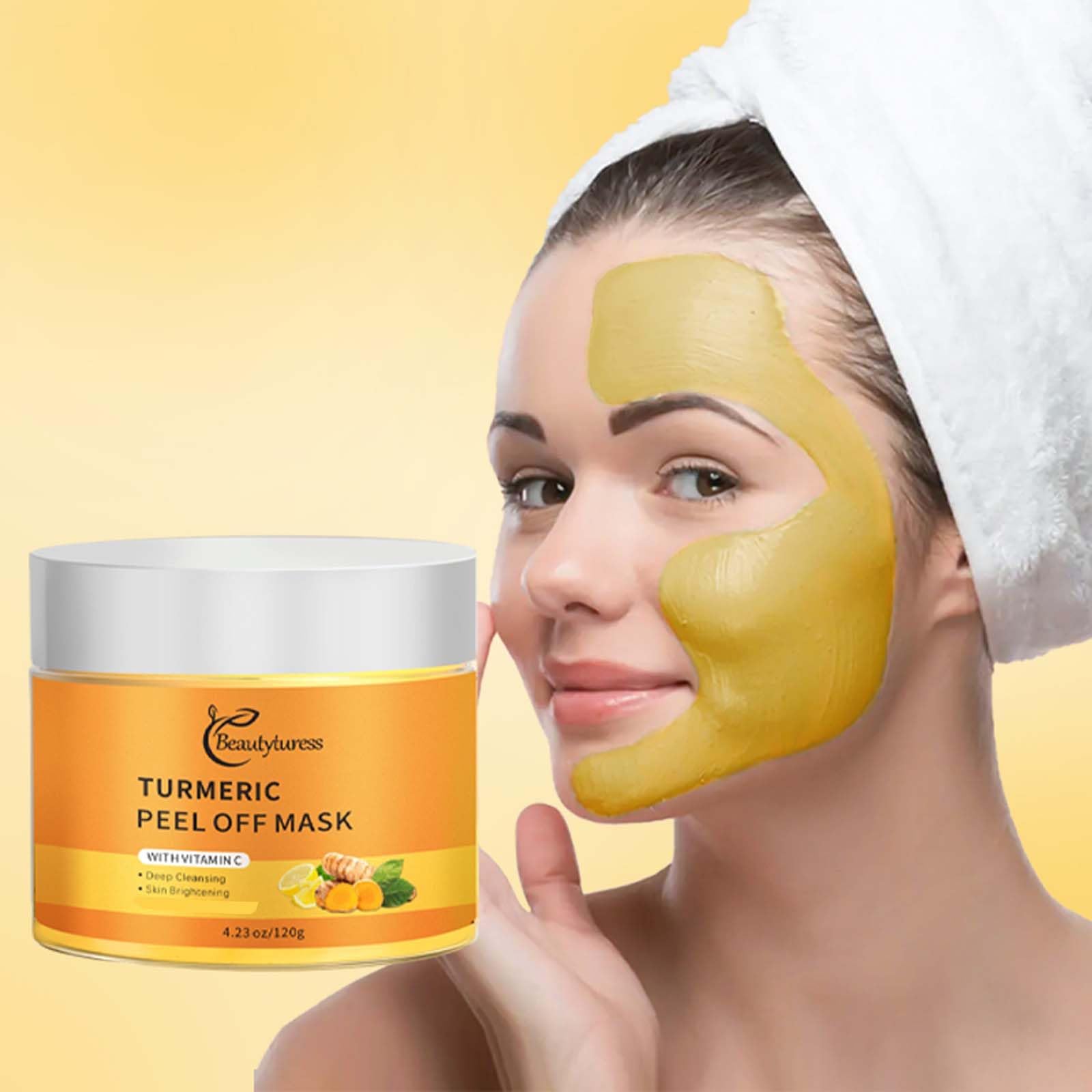 Vitamin C Peel Off Face Mask, Turmeric Moisturizing Mask, Deep - BEAUTYTURESS