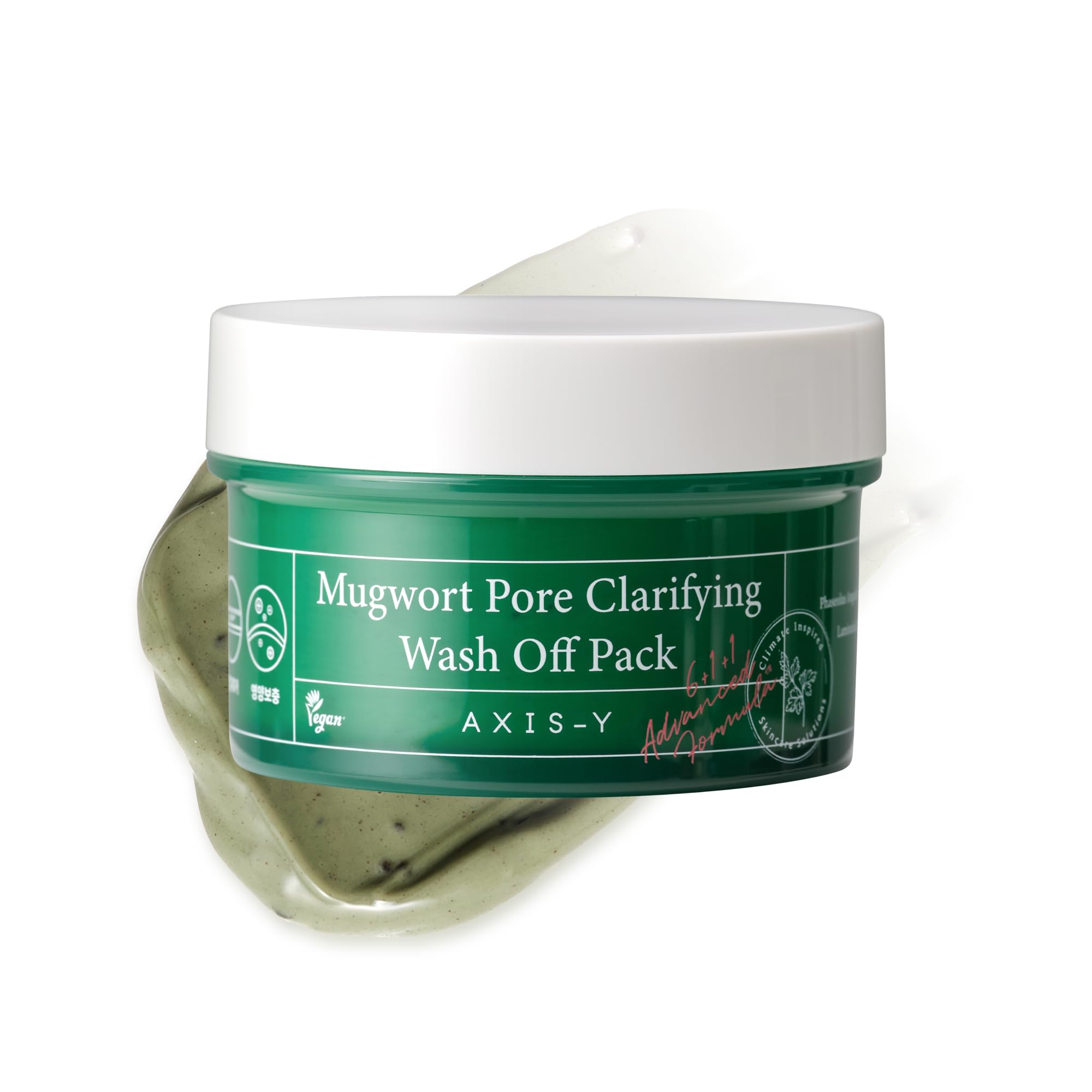 AXIS-Y Mugwort Pore Clarifying Wash Off Pack - Face Exfoliator - Product Imagery