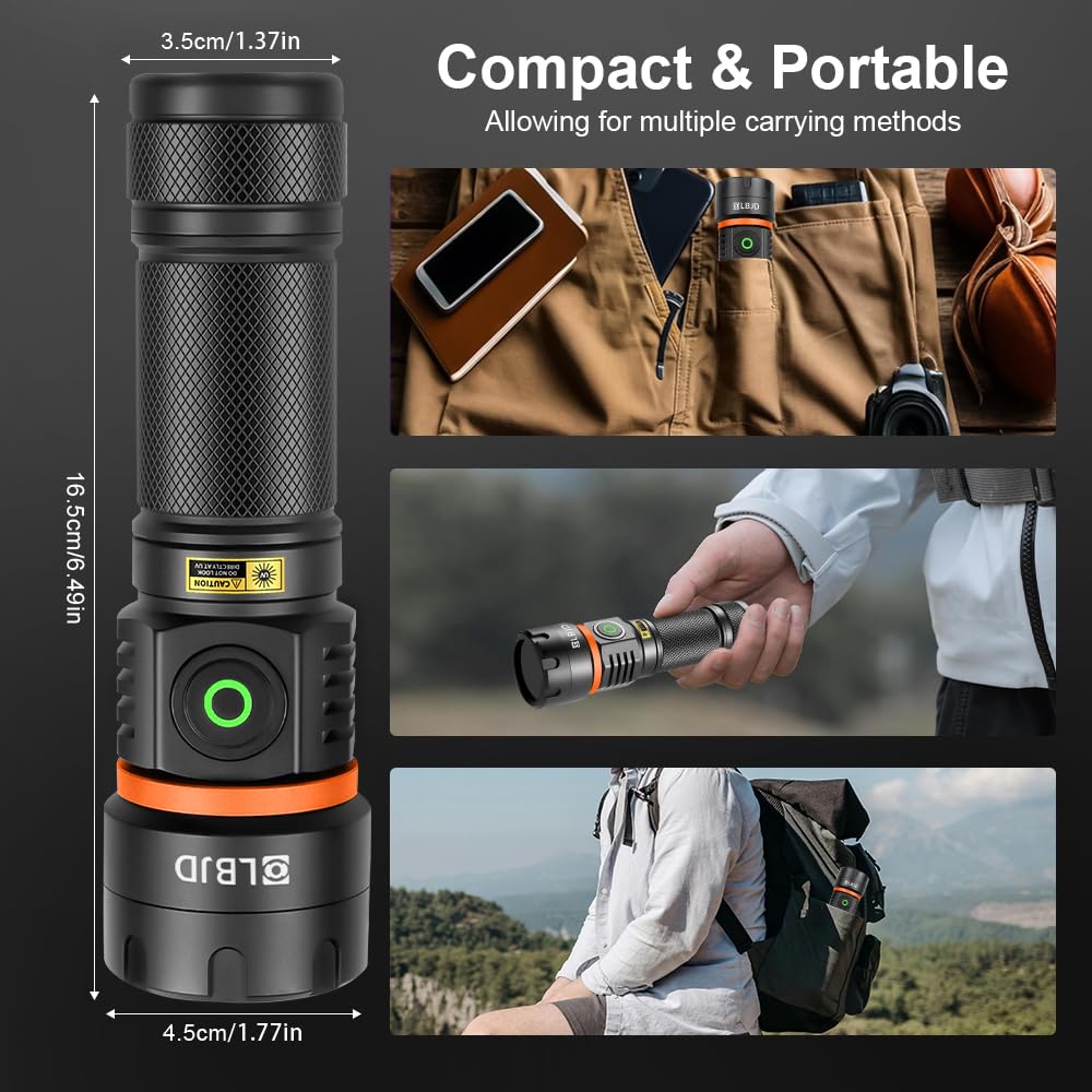 Rechargeable 365nm UV Blacklight Flashlight - LBJD Official Imagery - 8