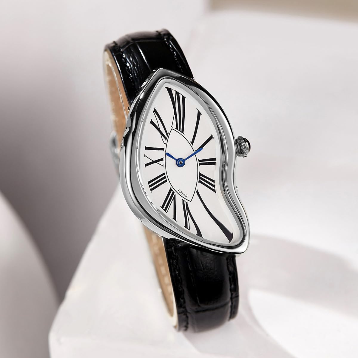 Gosasa Melting Luxury Men's Watch | Silver Roman Dial