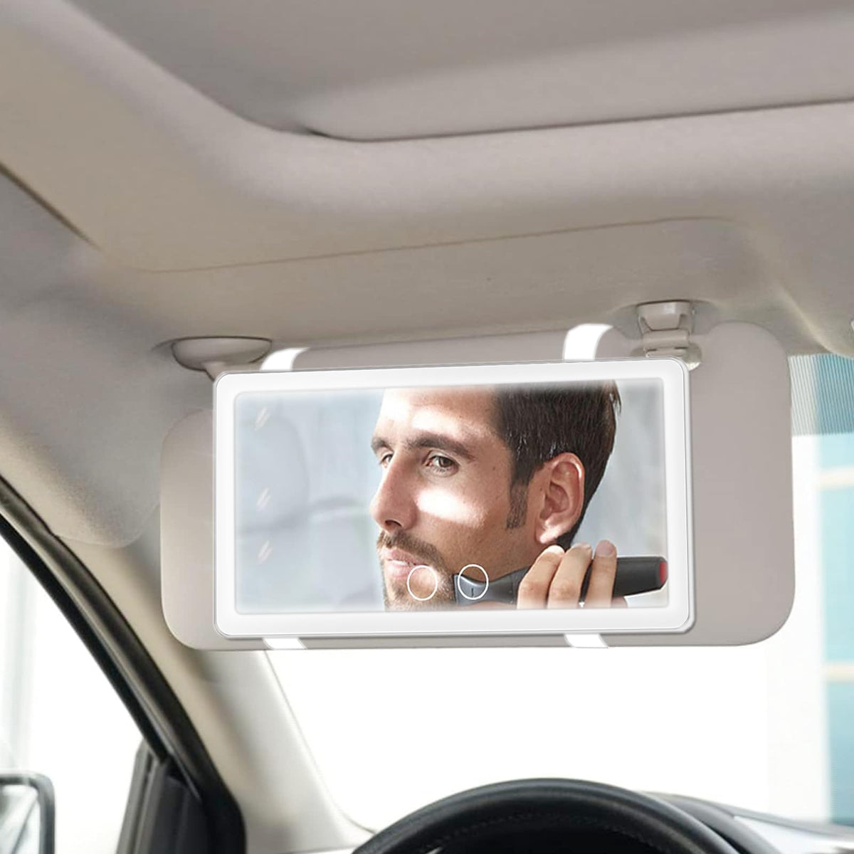 2PCS Car Sun Visor Vanity Mirror with 3 Light Modes 80 LEDs - Vanmirr Official Imagery - 4