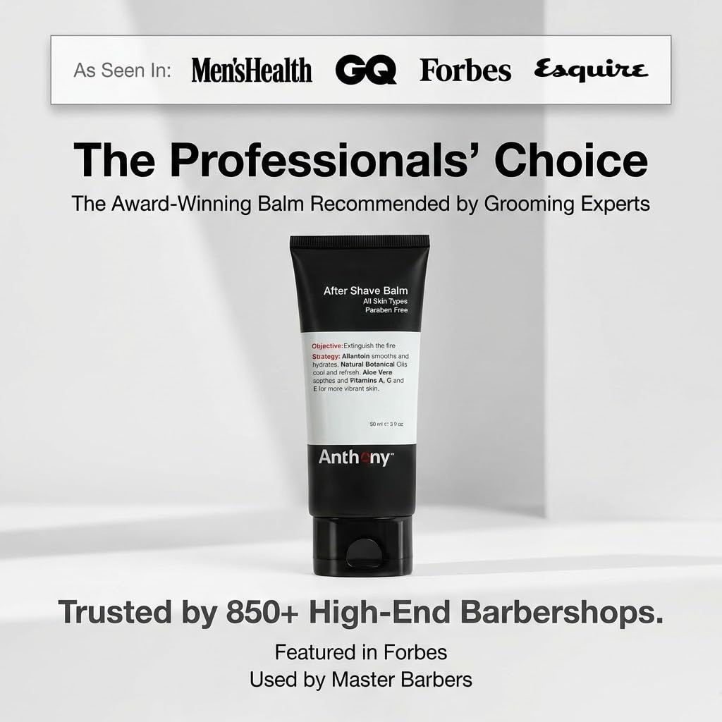 Anthony After Shave Balm for Men, Cooling & Hydrating Lotion with Vitamins A, C & E, Aloe Vera & Botanical Extracts, 3 fl oz, Aftershave Soothes, Moisturizes & Nourishes Skin, Reduces Razor Burn - Anthony Official Product View 6