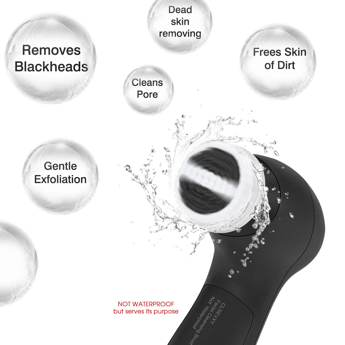 Facial Cleansing Brush Face Scrubber CLSEVXY Electric Face - CLSEVXY Official Imagery - 7