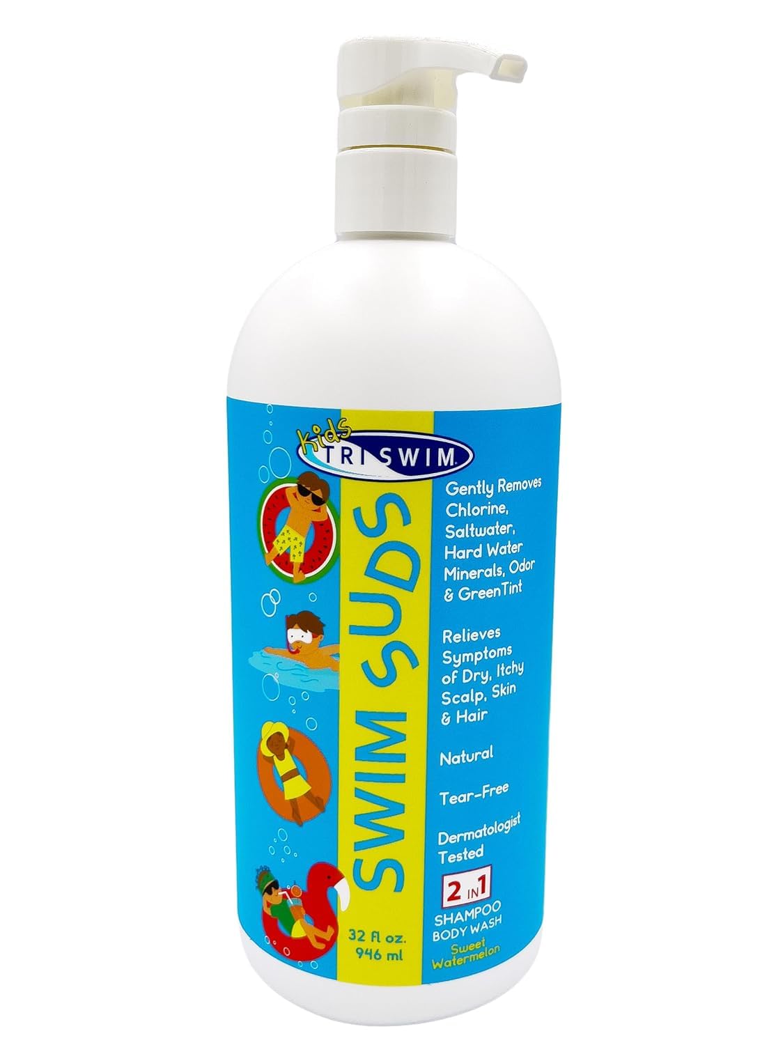 Triswim Kids Scented Body Wash After Swimmer Skincare, Chlorine - TRISWIM