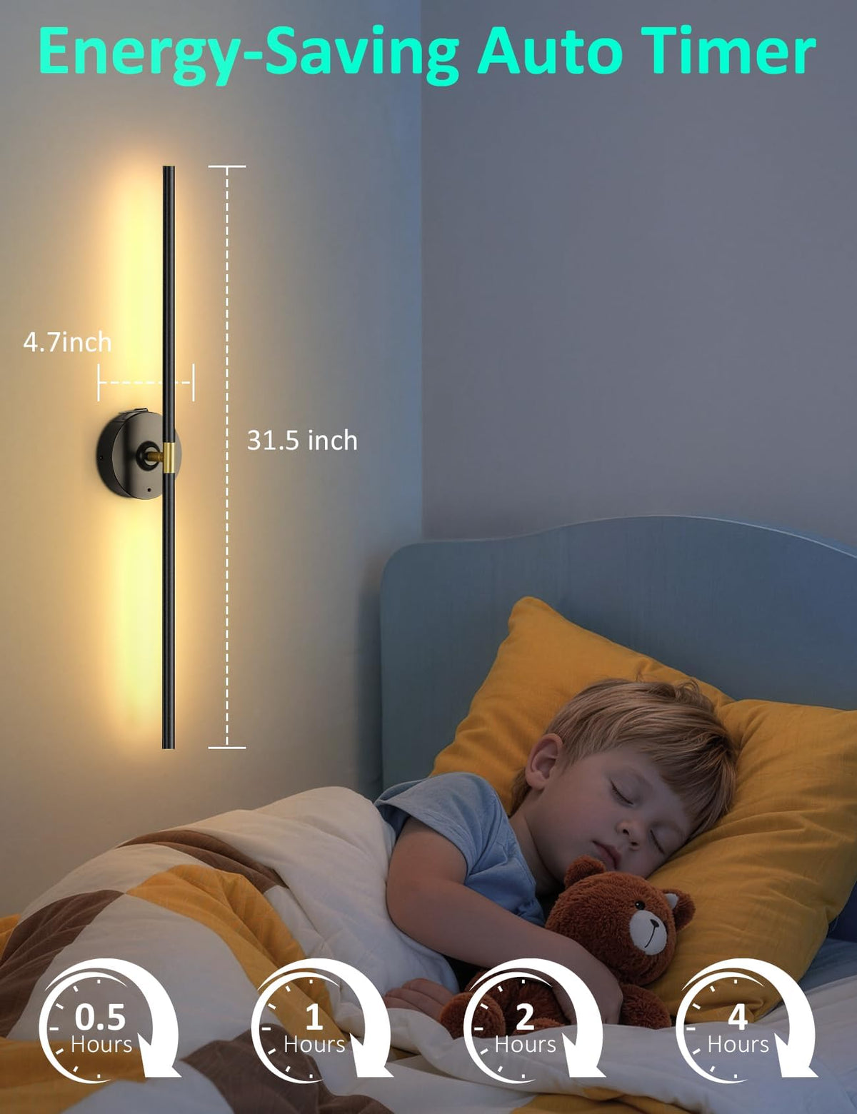 Wall Sconces Battery Operated Set of 2 10000mAh Rechargeable - TOOWELL Official Imagery - 8