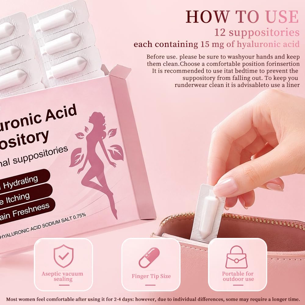 Vaginal Moisturizer Suppositories Hyaluronic Acid for - YBFH Official Imagery - 8