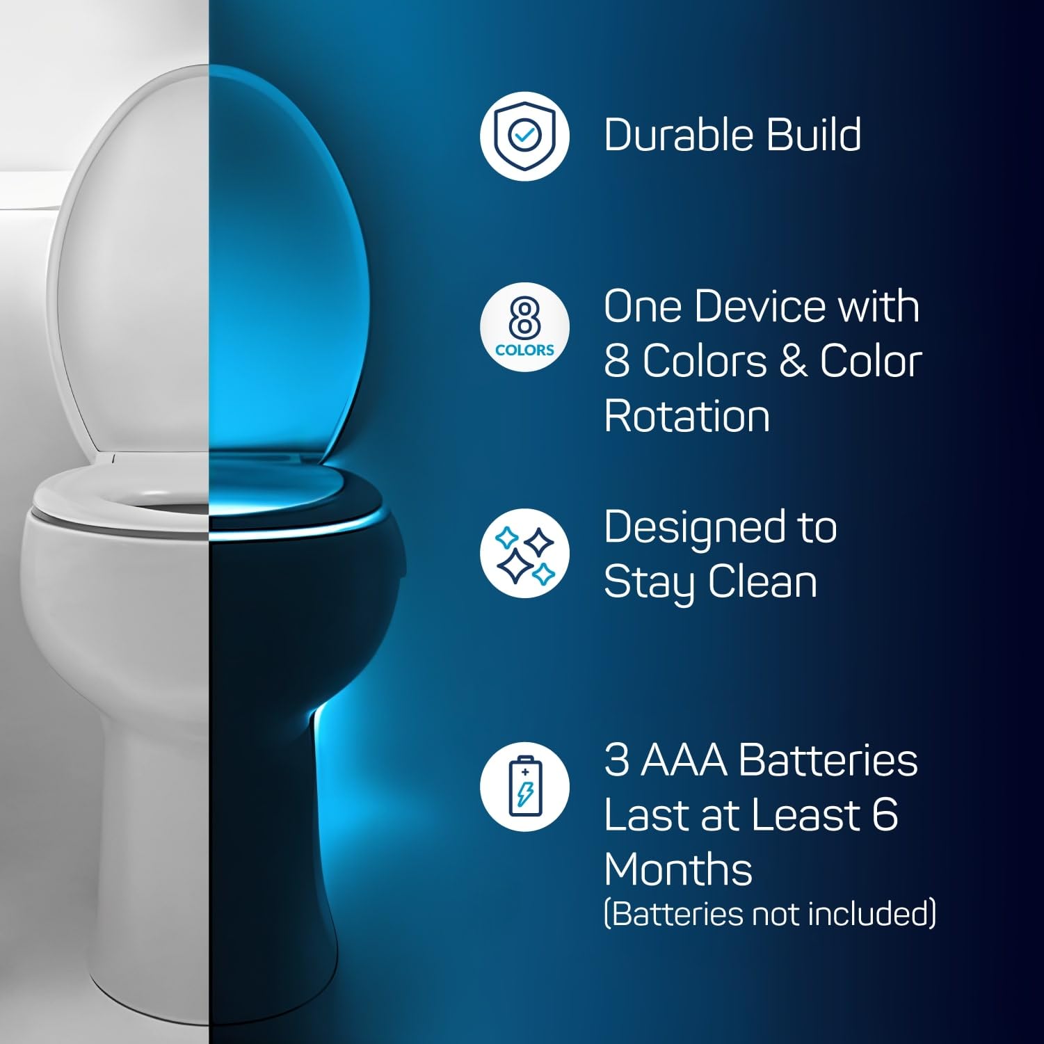 ToiLight The Original Toilet Bowl Night Light. Fun Useful Bathroom Mot - View 5