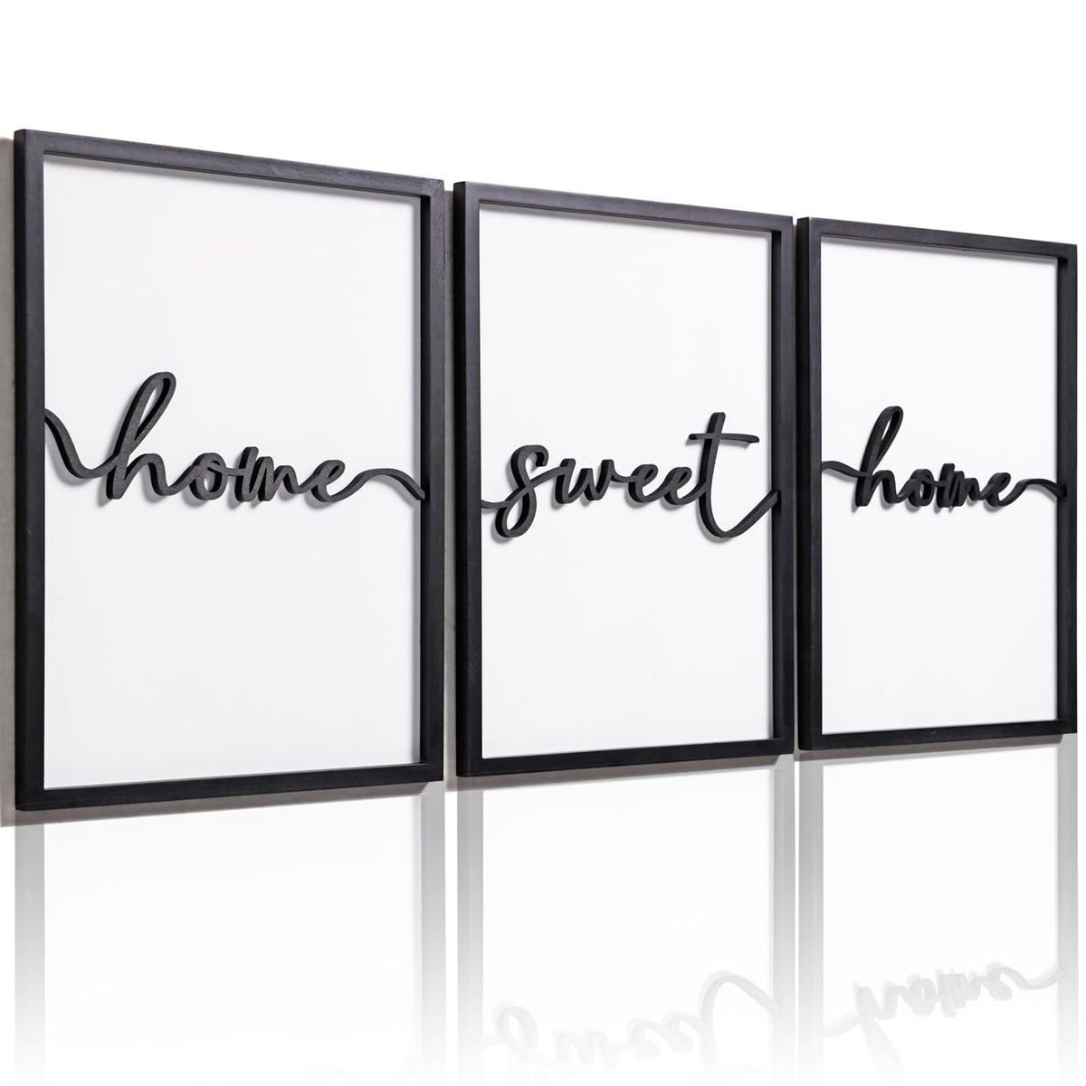 3D Wood Home Sweet Home Wall Art Modern Home Sweet Home Sign - KIOSSUT Official Imagery - 2
