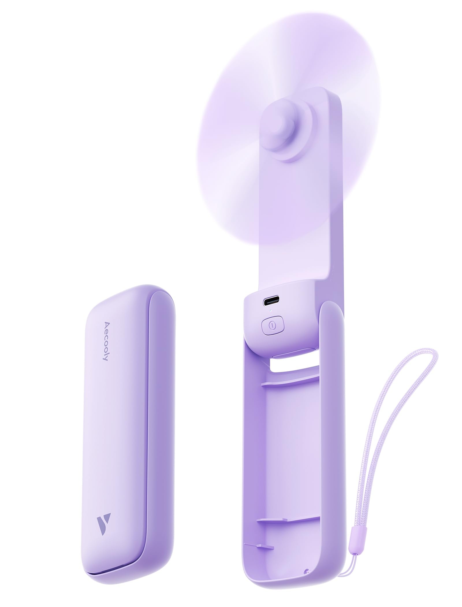 Aecooly Slim Portable Fan, Thin Handheld Fan, USB Rechargeable - Aecooly Official Product View 1