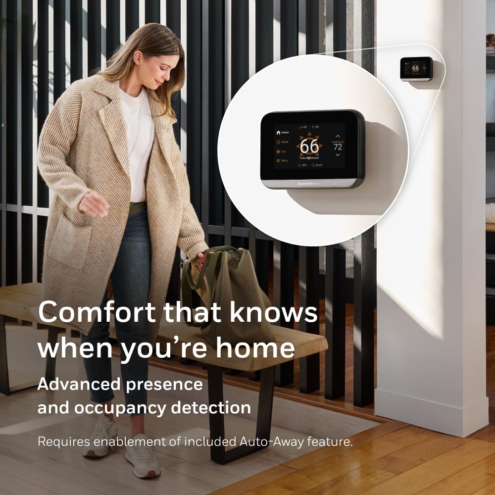 Honeywell Home X7S Smart Wi-Fi Programmable Thermostat, Black - Honeywell Home Official Product View 3
