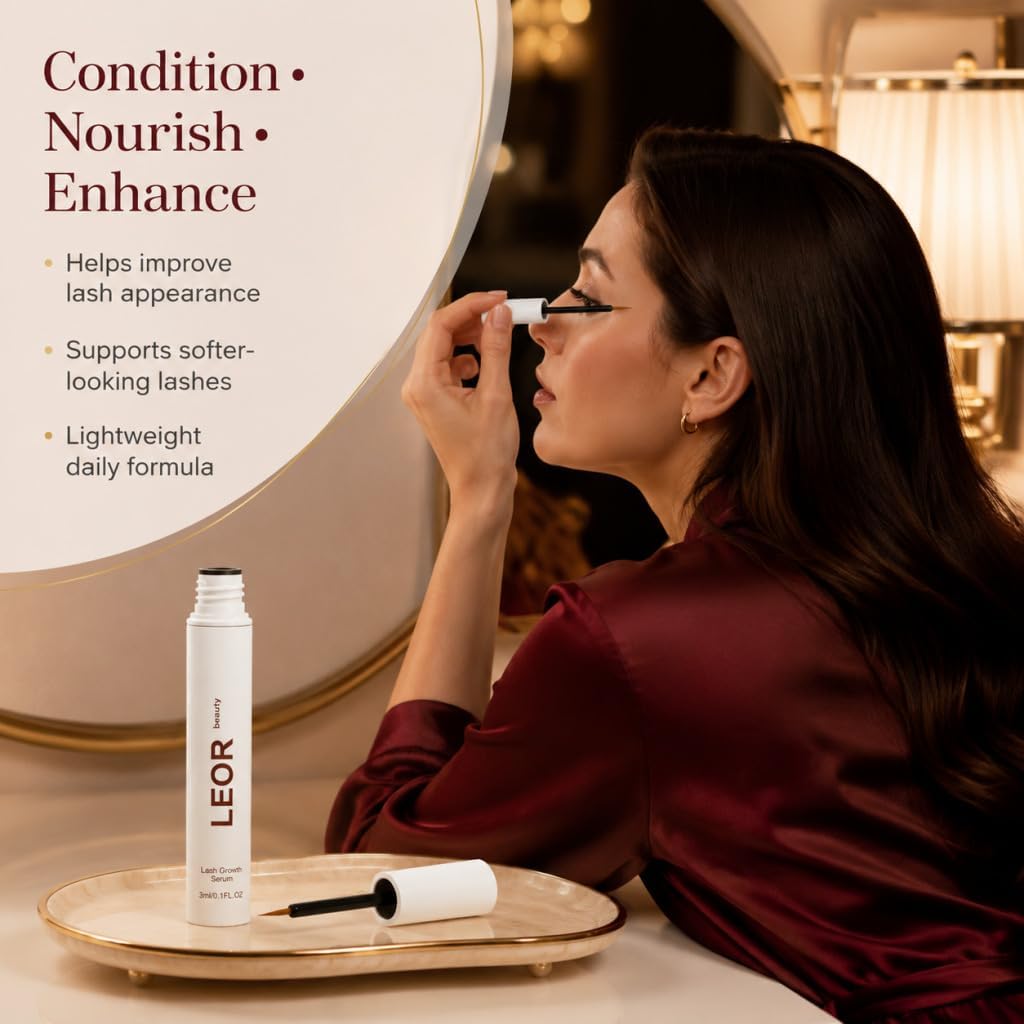 LEOR BEAUTY Eyelash Serum Botanical Lash Conditioner for - LEOR Official Imagery - 7