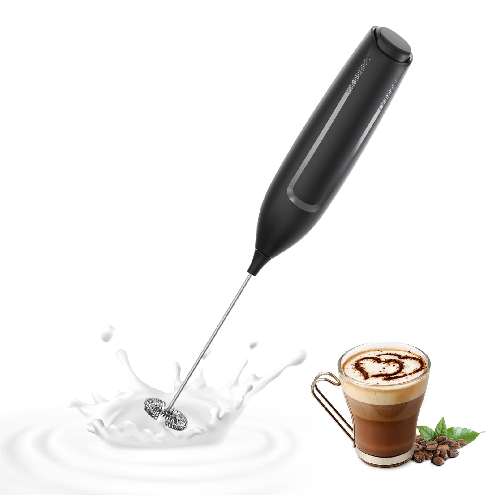 JIMYIU Milk Frother Handheld Battery, Electric Foam Maker Frother by JIMYIU - Angle View 1