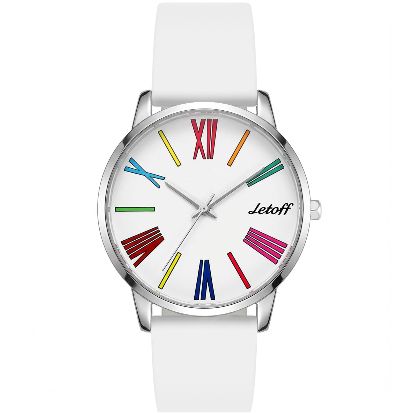Letoff Watch for Women/Men, Metal Watch with Silicone - Product Imagery
