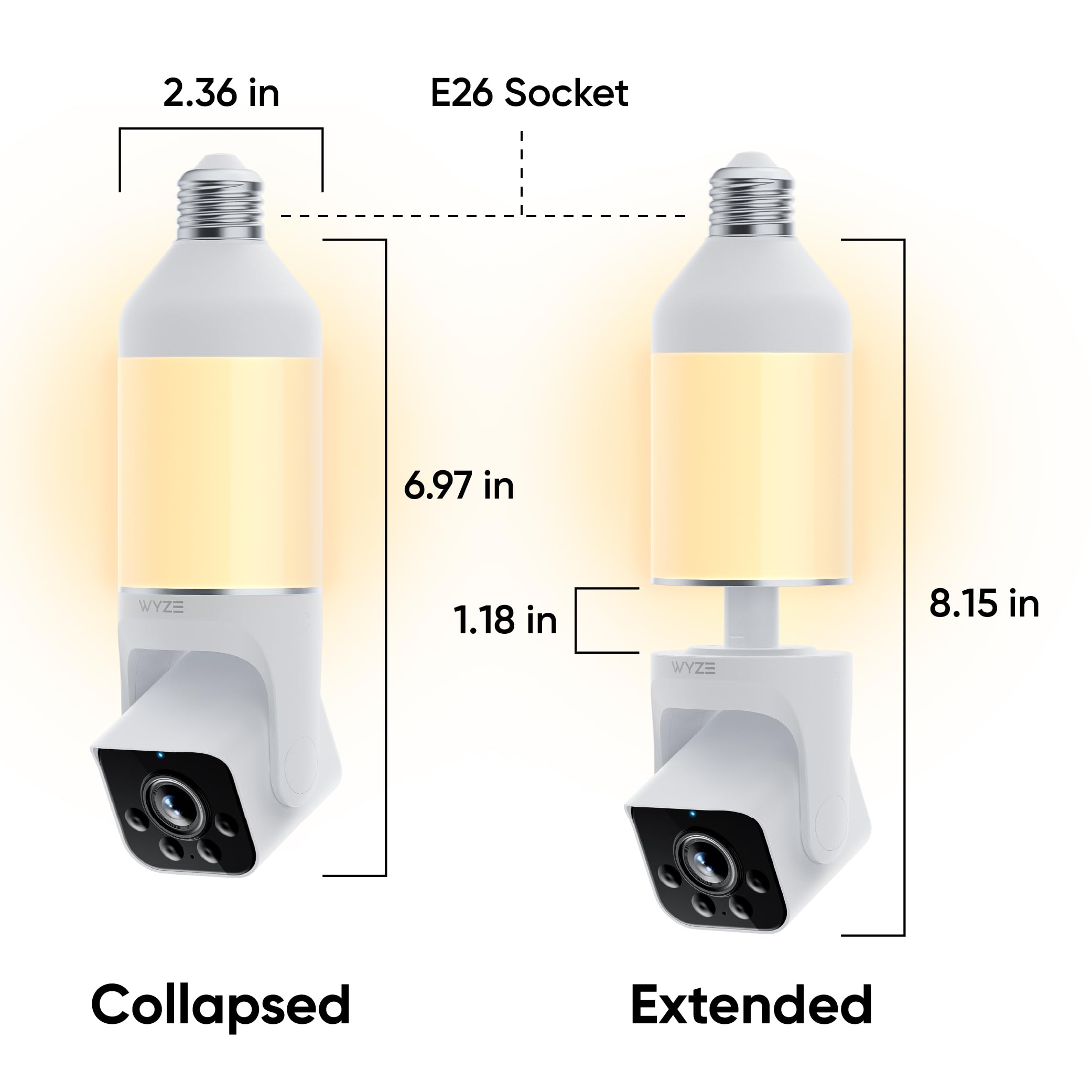 WYZE Bulb Cam - 2K HD Smart Light Bulb Security Camera, E26 Socke - WYZE Official Product View 2