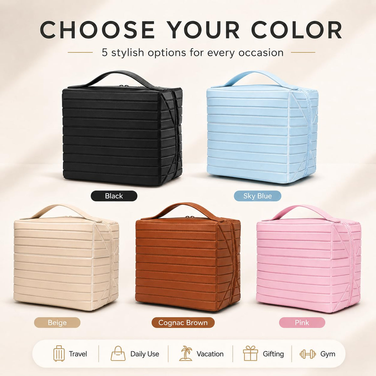 Fold Down Large Capacity Makeup Bag for Women Foldable - Premium Selection Official Imagery - 5