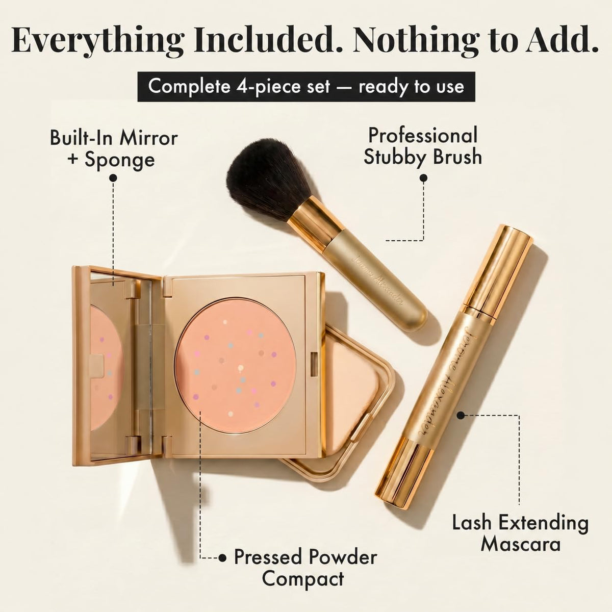 Magic Minerals Powder Foundation 4pc Set by Jerome Alexander - Jerome Alexander Official Imagery - 3