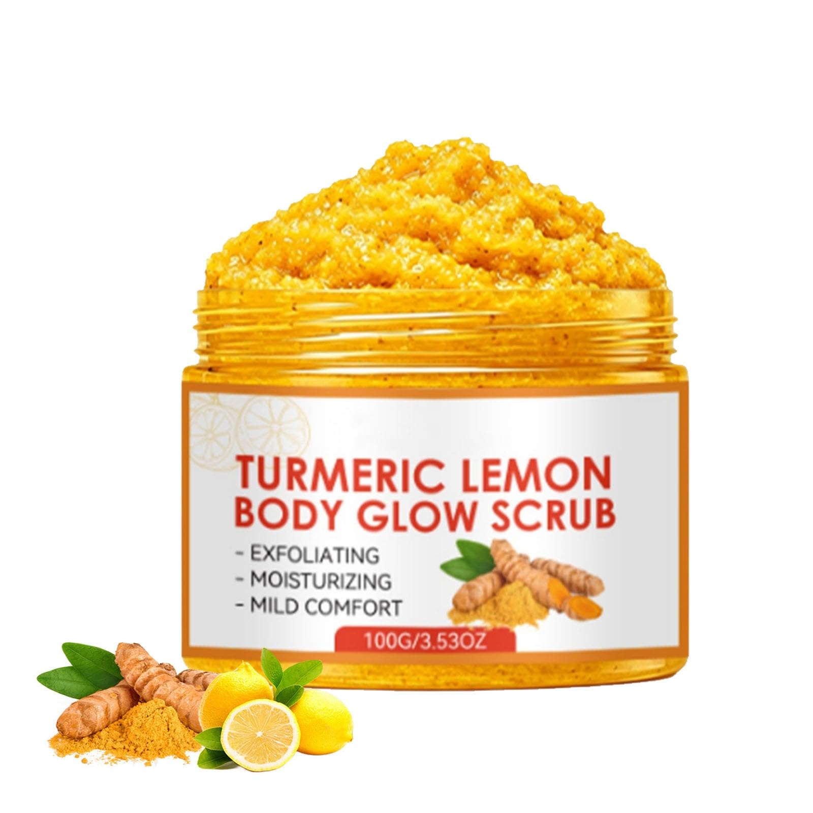 Turmeric Lemon Body Exfoliating Scrub, Gentle Moisturizing Skin - Product Imagery