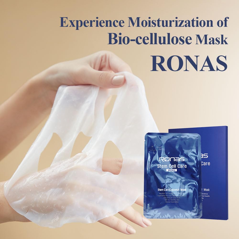 Ronas Stem Cell Coconut Gel Mask 5 pack Anti Aging - Ronas Official Imagery - 3