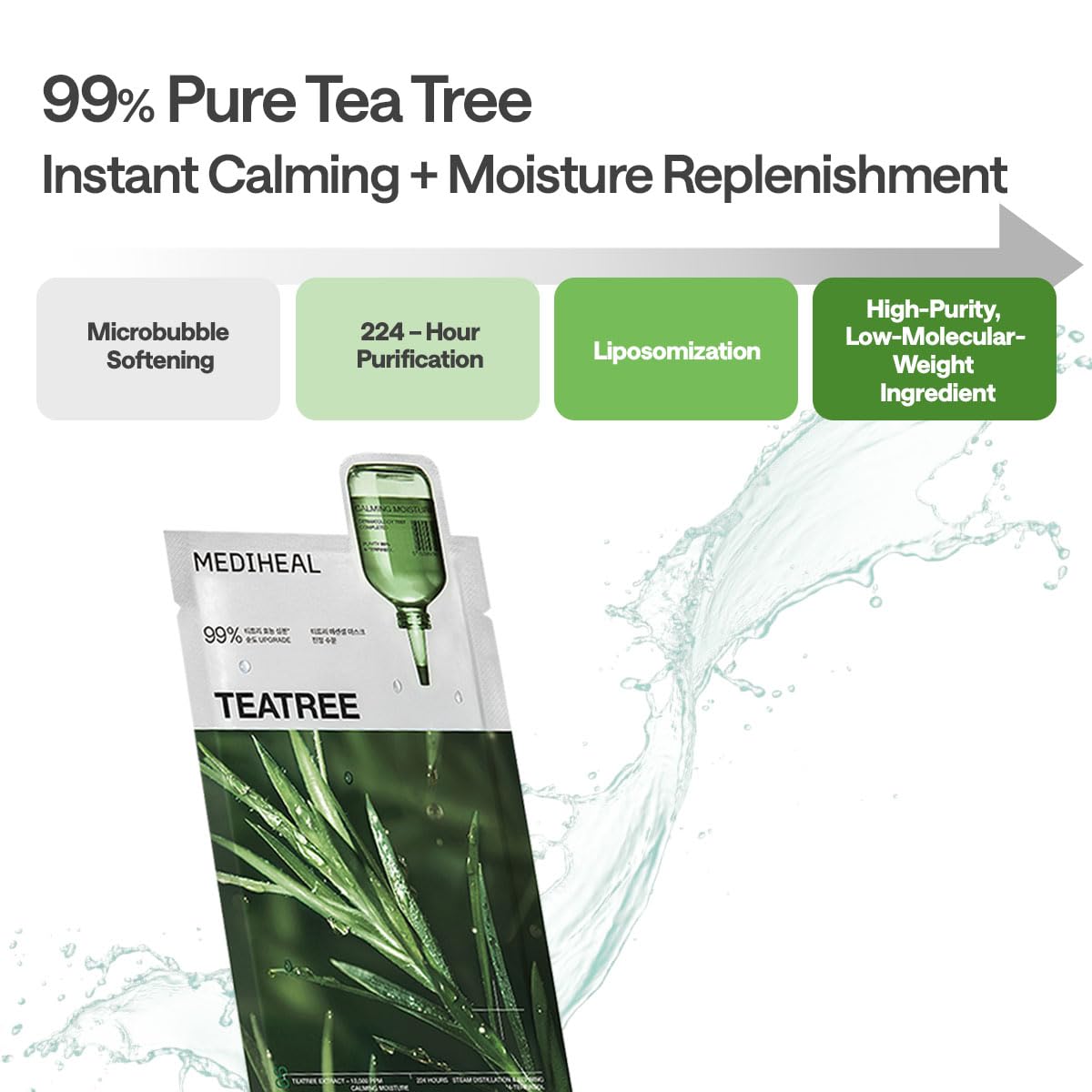 MEDIHEAL Tea Tree Essential Face Sheet Mask Calming Moisture - MEDIHEAL Official Imagery - 8