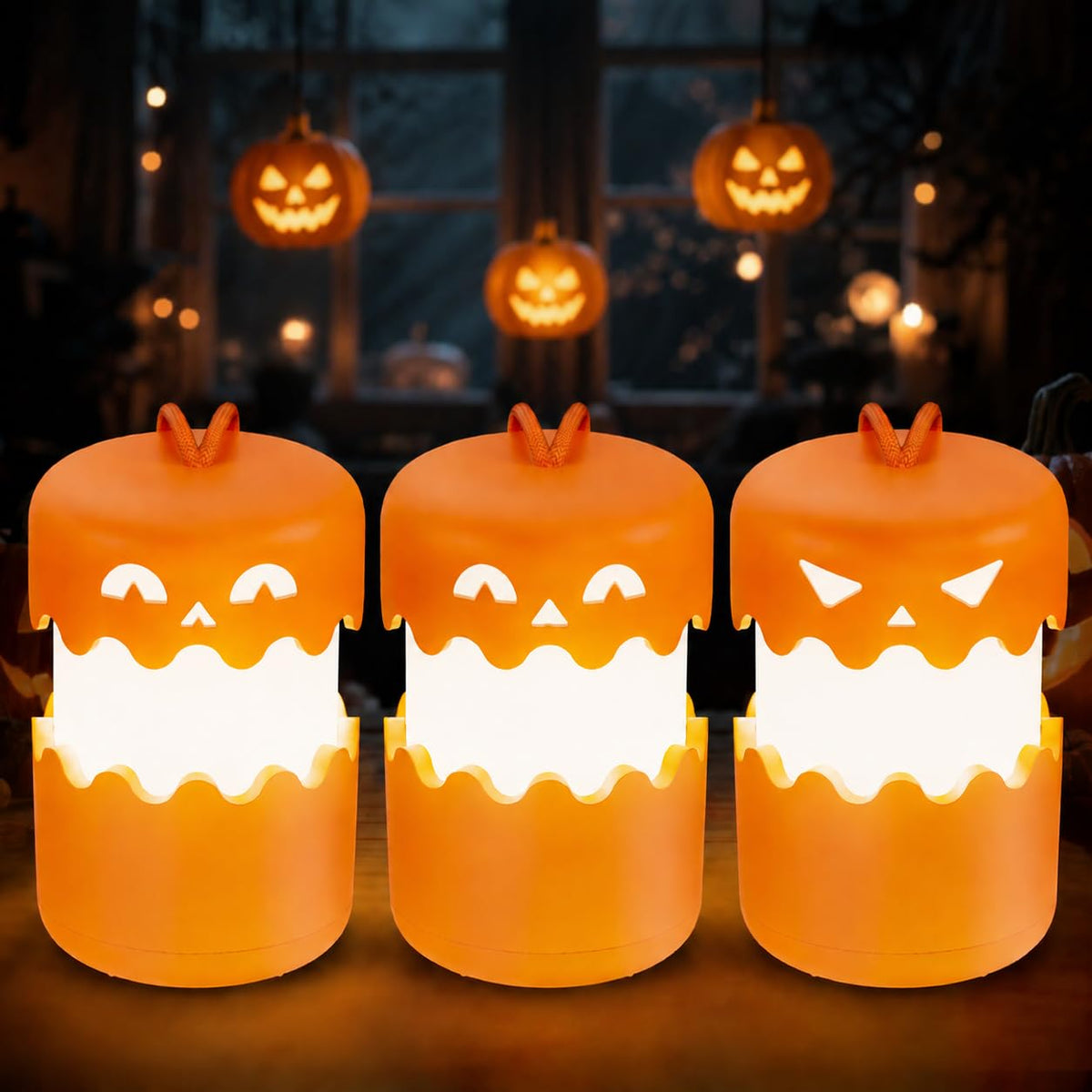 Rechargeable Halloween Pumpkin Lantern Light Collapsible - Yunaking Official Imagery - 1