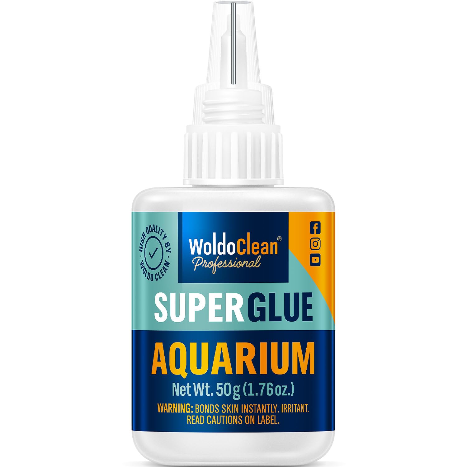 WoldoClean Aquarium Super Glue for freshwater mosses and plants, clear adhesive ideal for aquatic plant care in aquariums