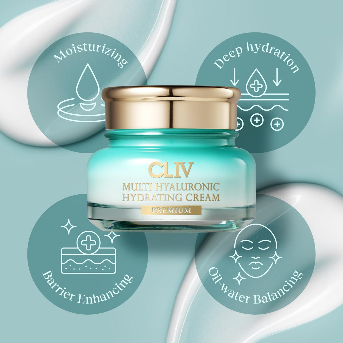Multi Hyaluronic Hydrating Cream Korean Skincare Moisturizer - CLIV Official Imagery - 5