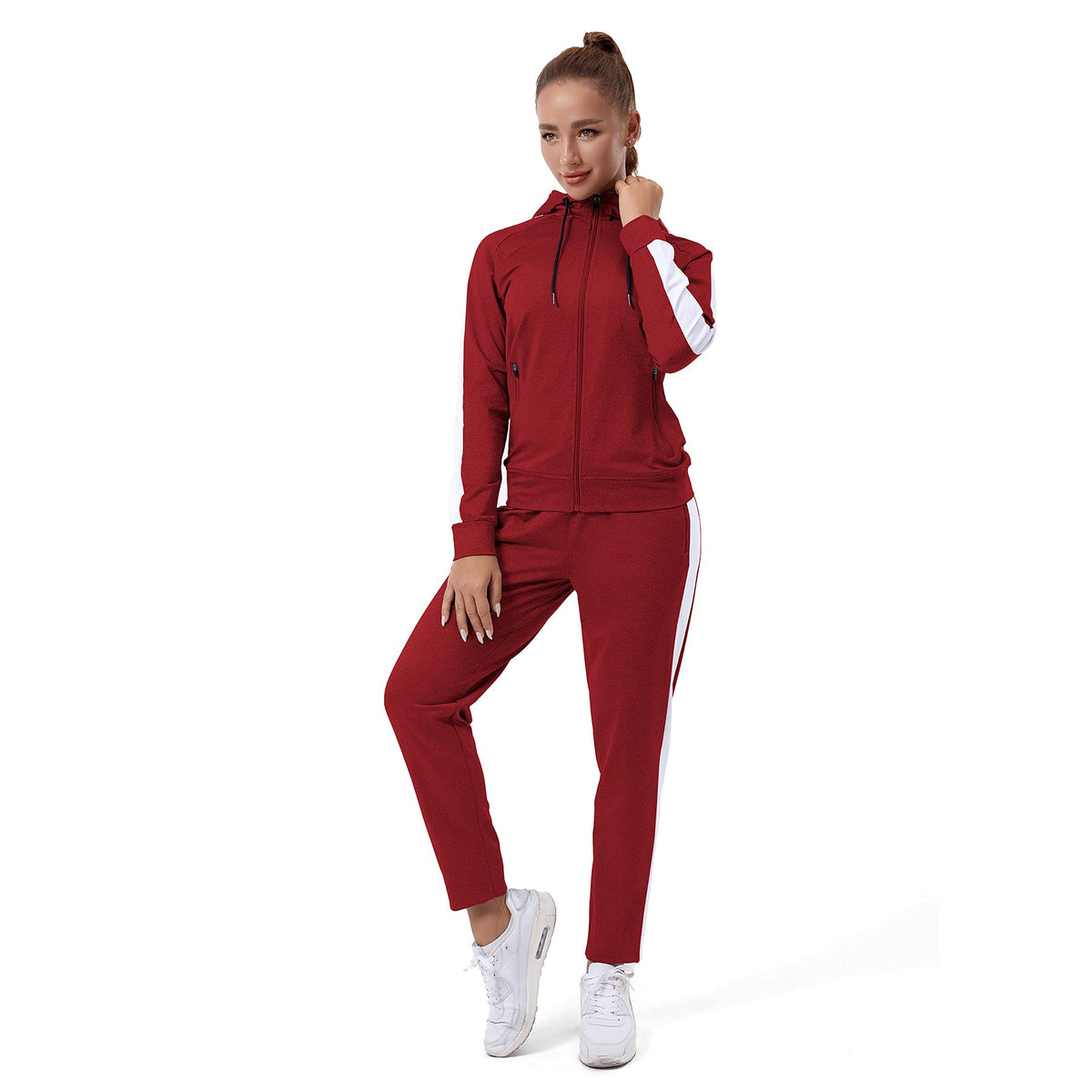 Womens Track Suits 2 Piece Set Full Zip Up Hoodie Jogging - TEZO Official Imagery - 7
