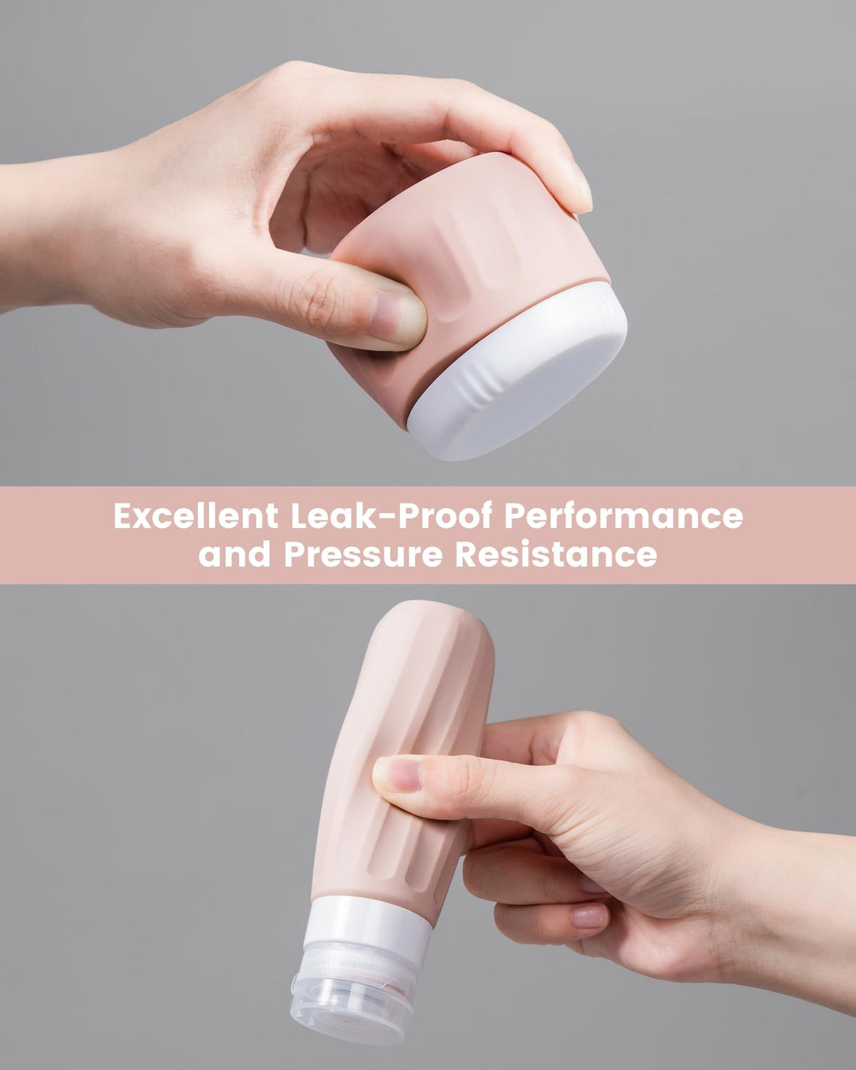 Travel Size Toiletries 8 Pack TSA Approved 3oz Silicone - Mrsdry Official Imagery - 7