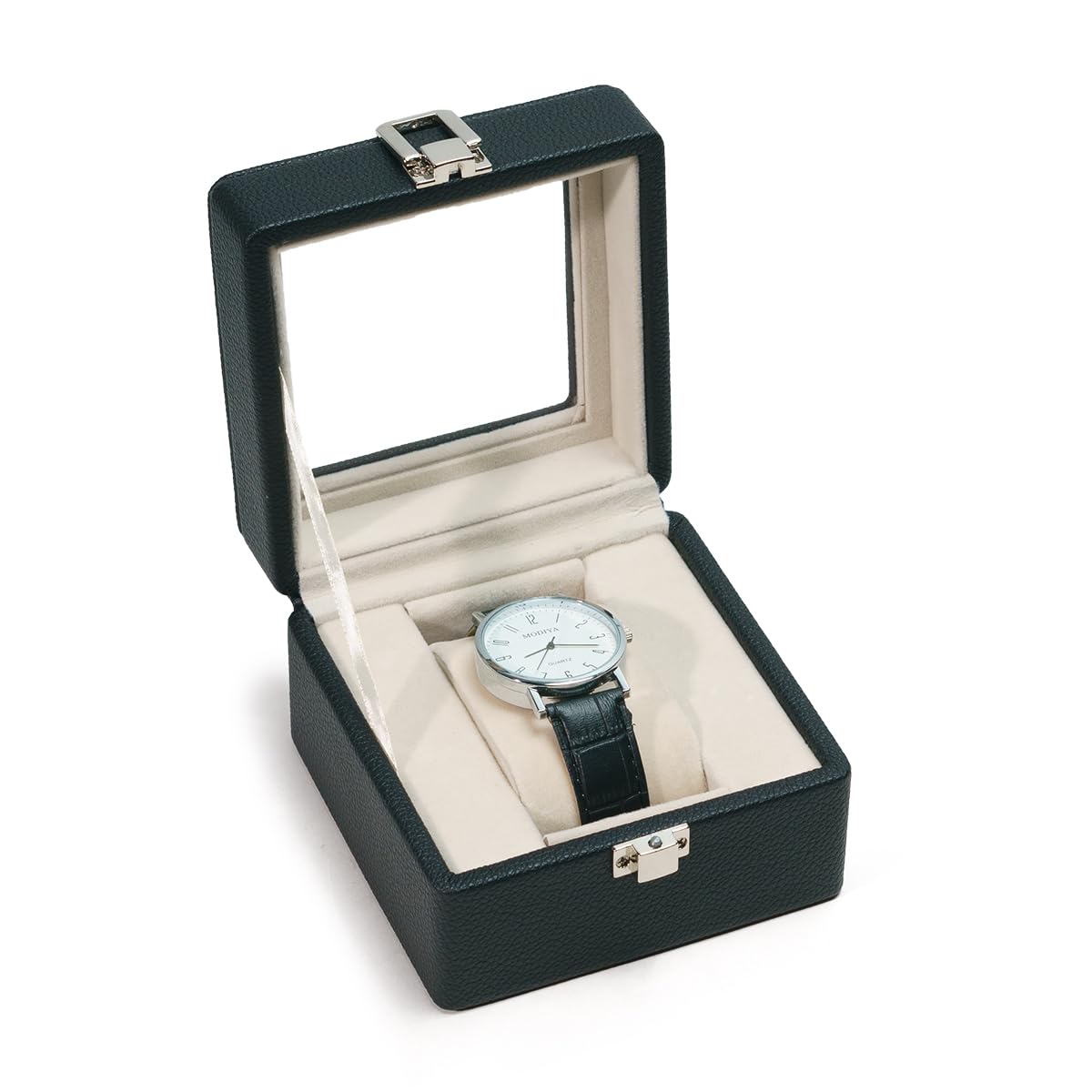 Watch Box, 1 Slot Watch Display Case for Men & Women, Removable - Product Imagery