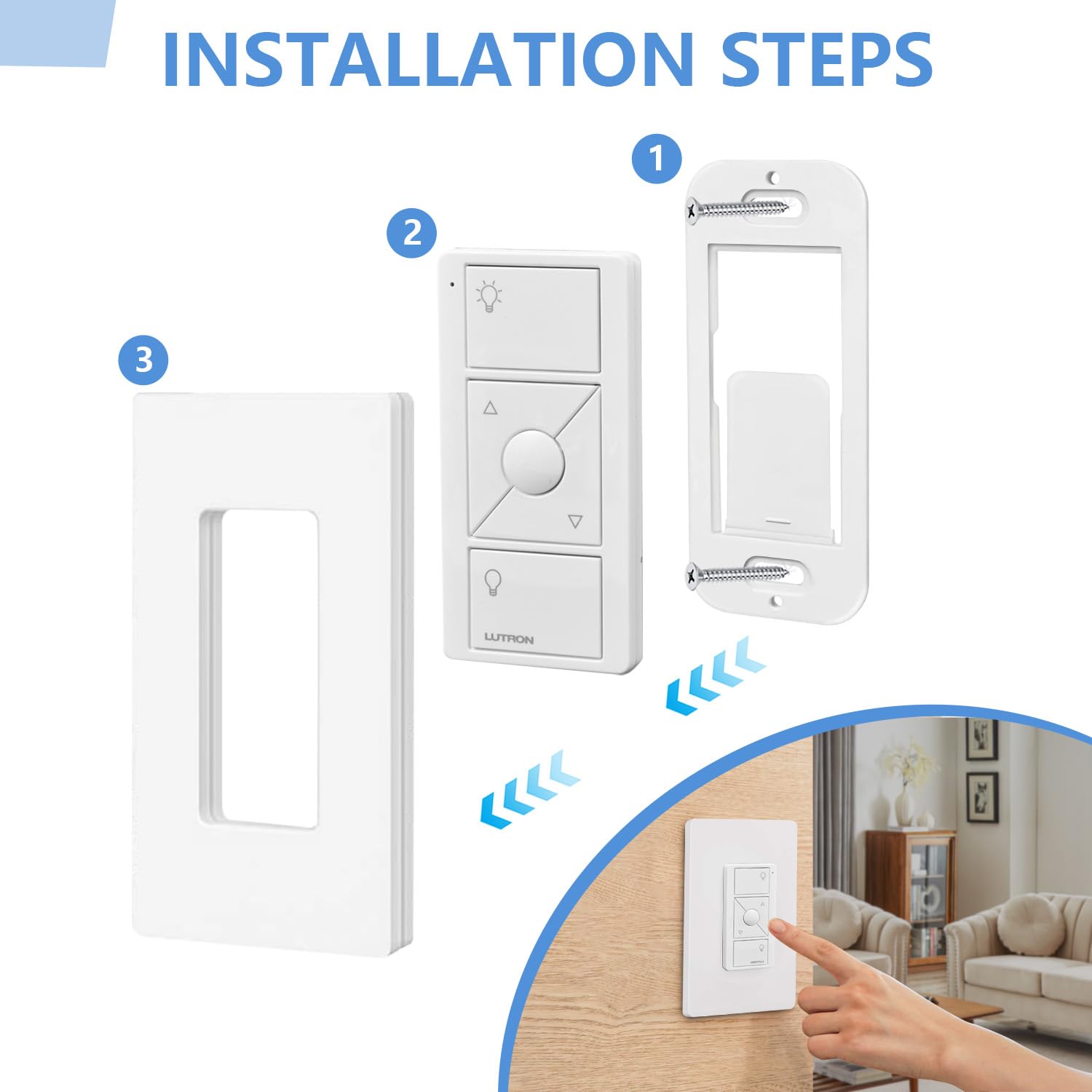 MFRHYLOEE Wallplate Brackets for Lutron Caseta Pico Remote, 4-Pac - MFRHYLOEE Official Product View 4