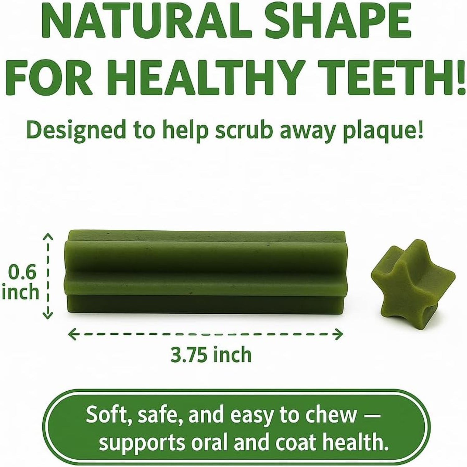 Fabrechew Cricket Protein Dog Treats, high-protein soft dental chews for dogs, featuring 14 pieces in a resealable package.