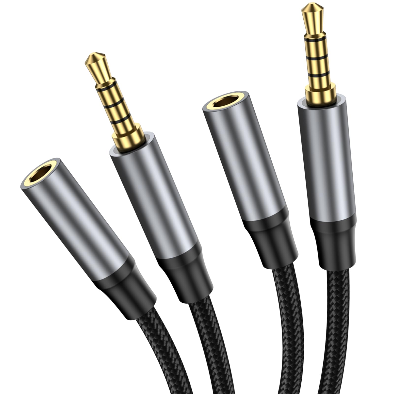 KAYQINHO 3.3FT 3.5mm TRRS Headphone Extension Cable, 2Pack 4 Pole by KAYQINHO - Angle View 2