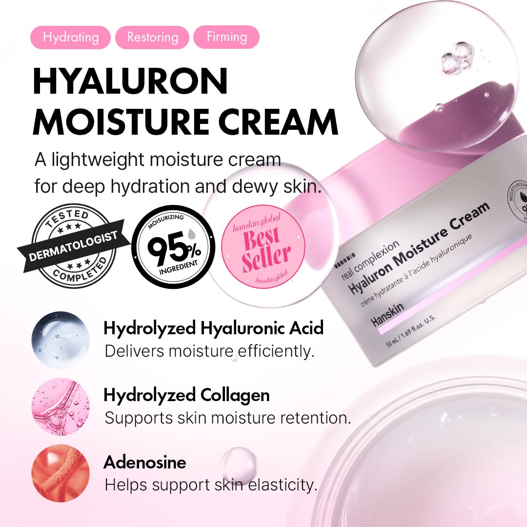 Hanskin Hyaluron Moisture Cream Face Moisturizer for Dry - Hanskin Official Imagery - 5