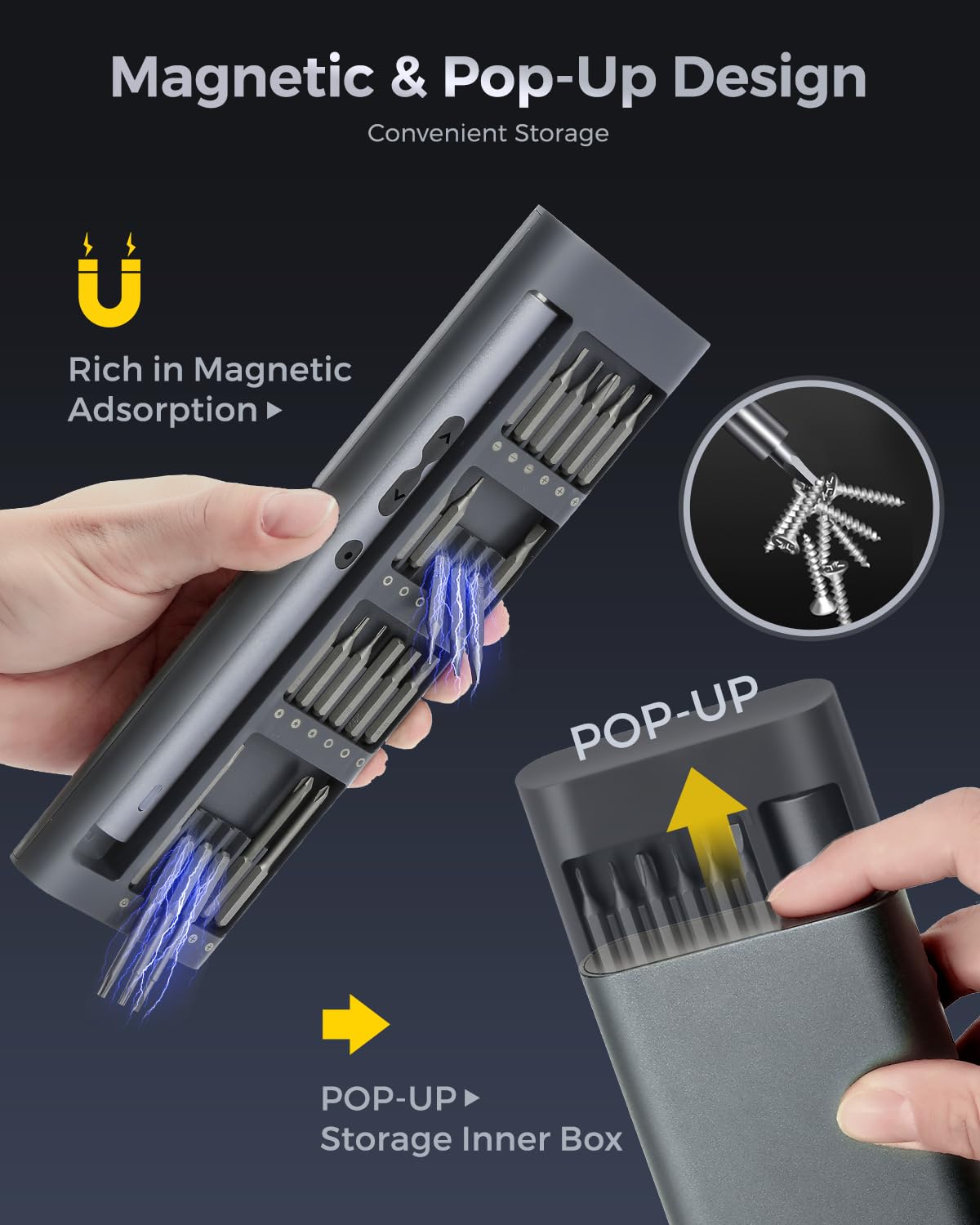 Mini Electric Screwdriver Set 62 IN 1 Small Electric - LIFEGOO Official Imagery - 8