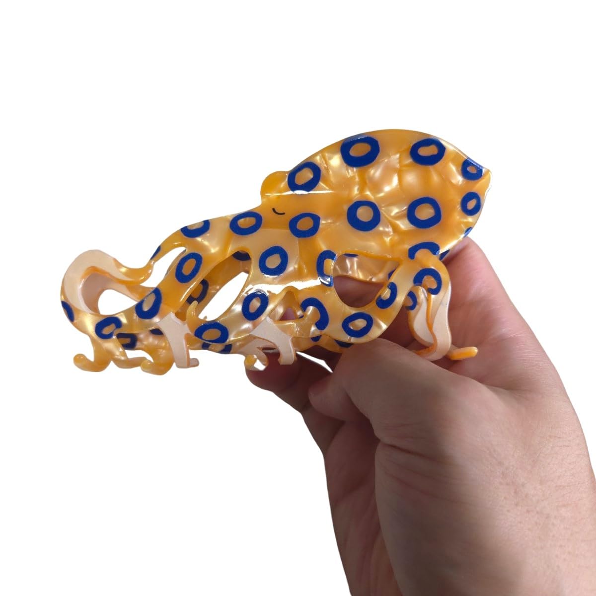 Blue-Ringed Octopus Claw Clip – Cellulose Acetate Hair Clip