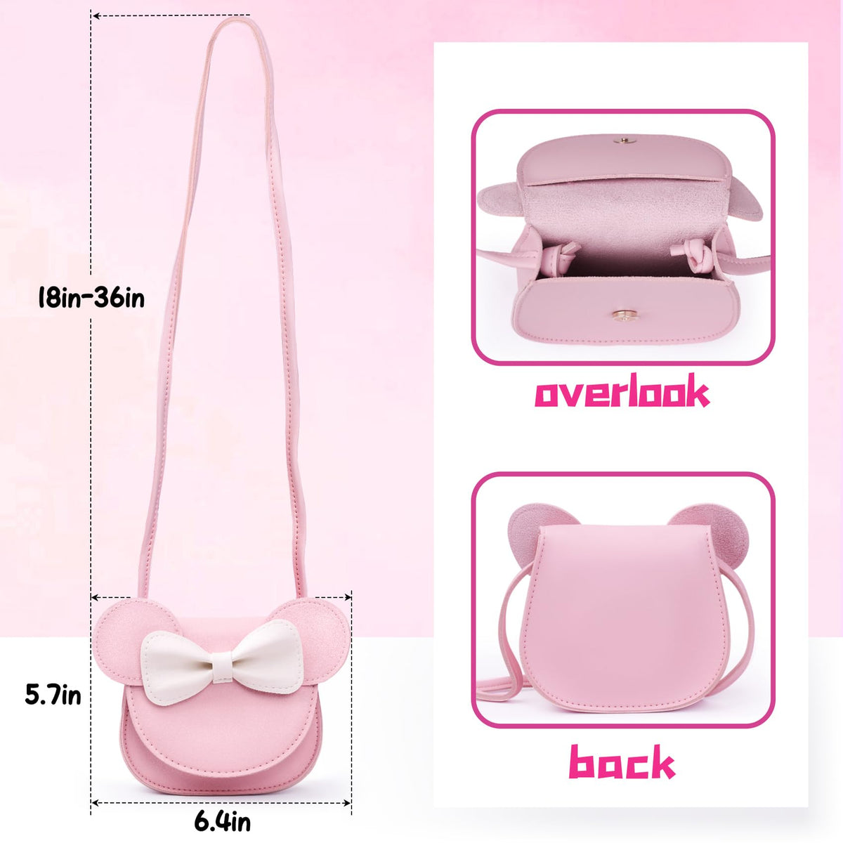 Play Purse for Little Girls Purse Toddler Girl with Pretend - FFTROC Official Imagery - 4